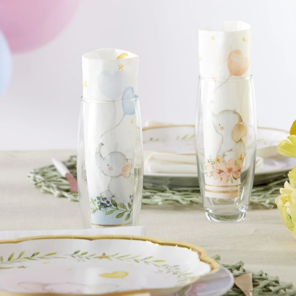 Blue Baby Elephant Lunch Napkins 30ct - Image 5