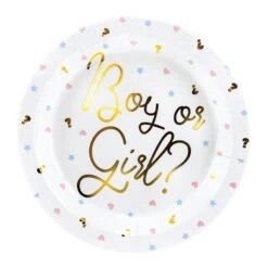 Boy Or Girl Gender Reveal Lunch Plates 6ct