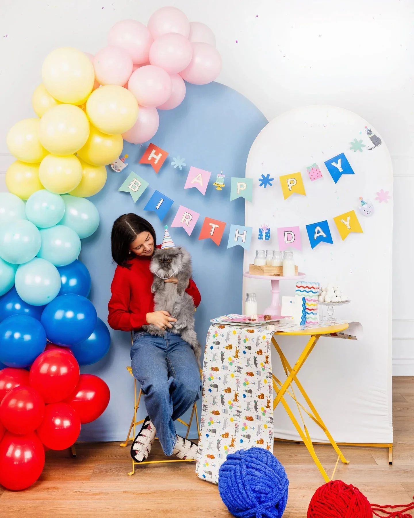 Cat Party Paper Table Runner 10ft - Image 2