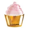 Pink & Gold Cupcake Dessert Plates 8ct