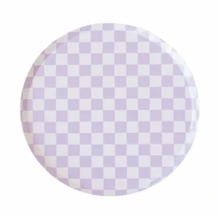 Purple Checkered Dessert Plates 8ct