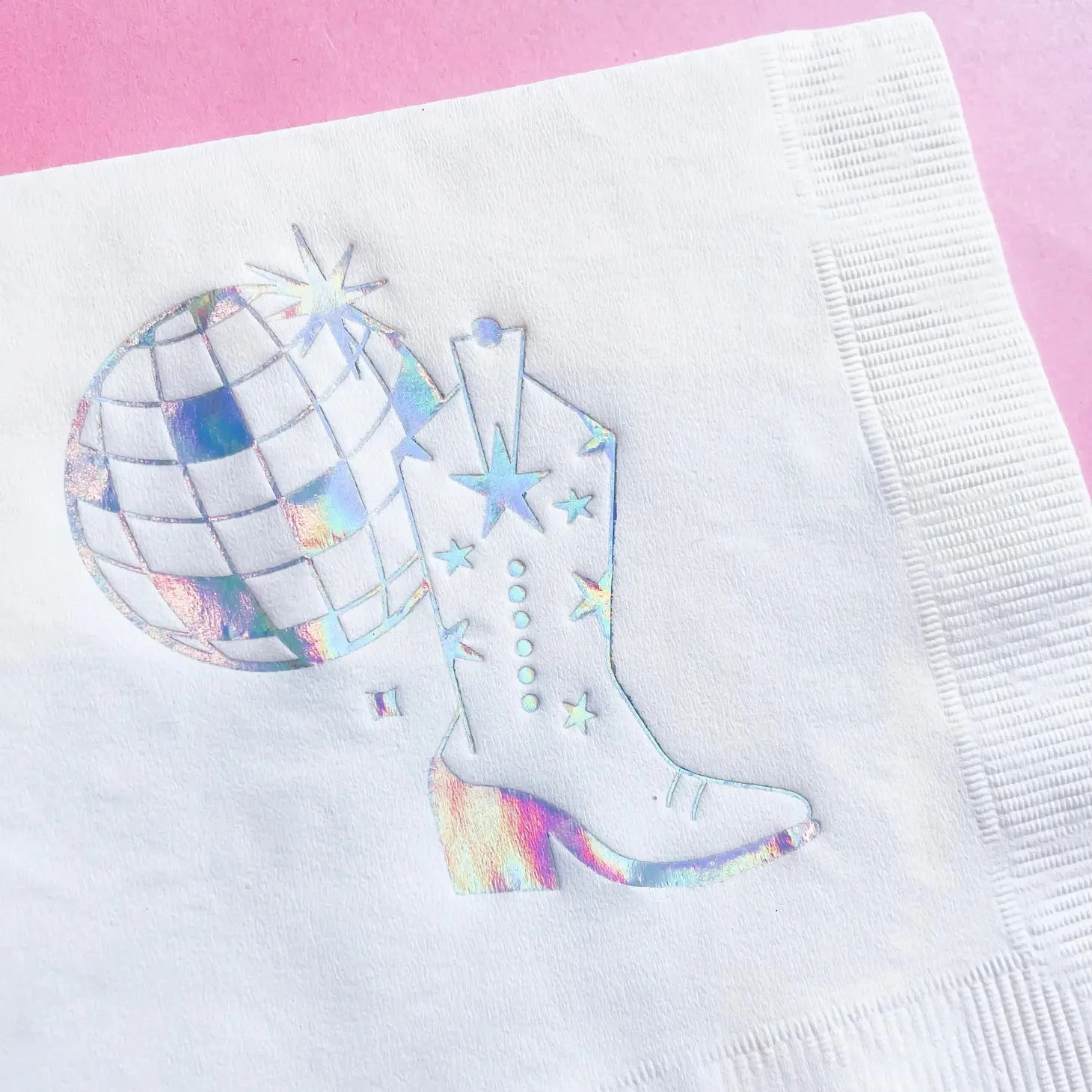 Disco Cowgirl Dessert Napkins 20ct - Image 3