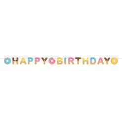 Donut Happy Birthday Banner 8.5ft