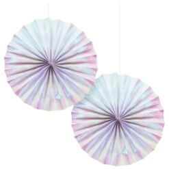 Creative Converting Iridescent Paper Fan Decorations