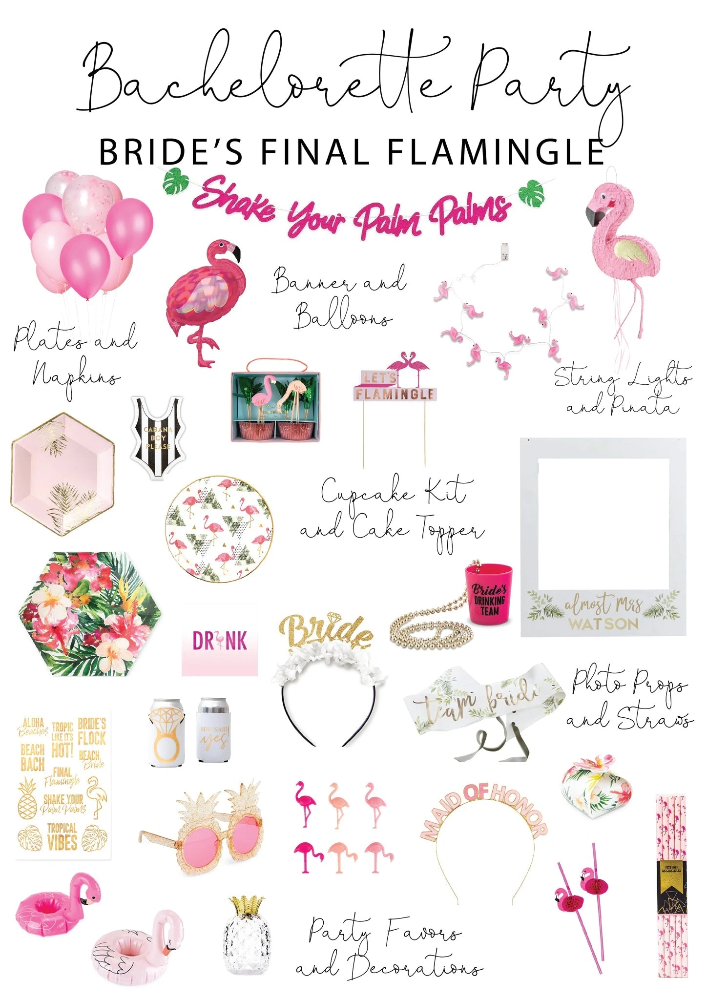 Tropical Bachelorette Temporary Tattoos 10ct - Image 3