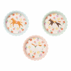Floral Horse Dessert Plates 6ct