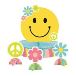 Creative Converting Flower Power Honeycomb Centerpieces 4ct