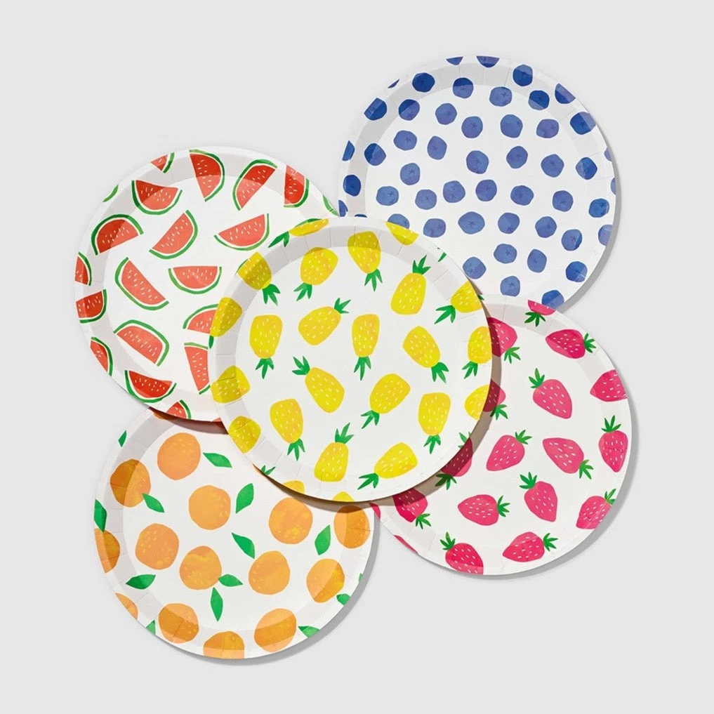 Assorted Fruit Punch Dessert Plates 10ct - Image 4