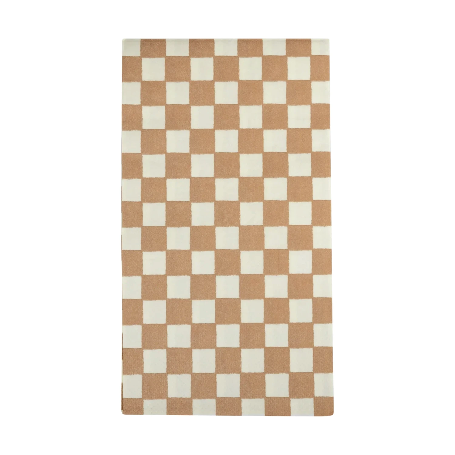 Gingerbread Brown Checkered Paper Guest Towels 24ct
