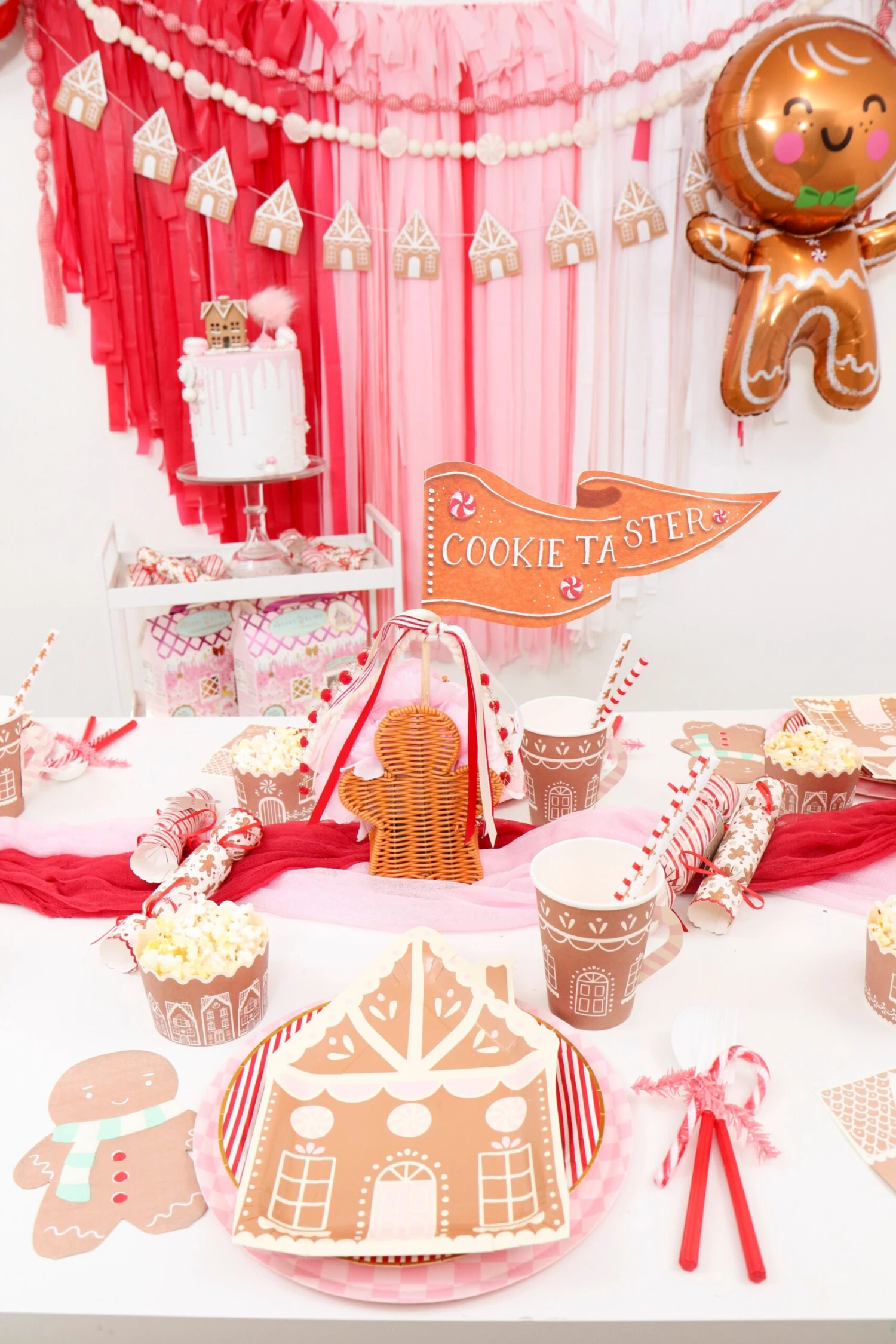 Pink Peppermint Candy Felt Ball Garland 5ft - Image 6