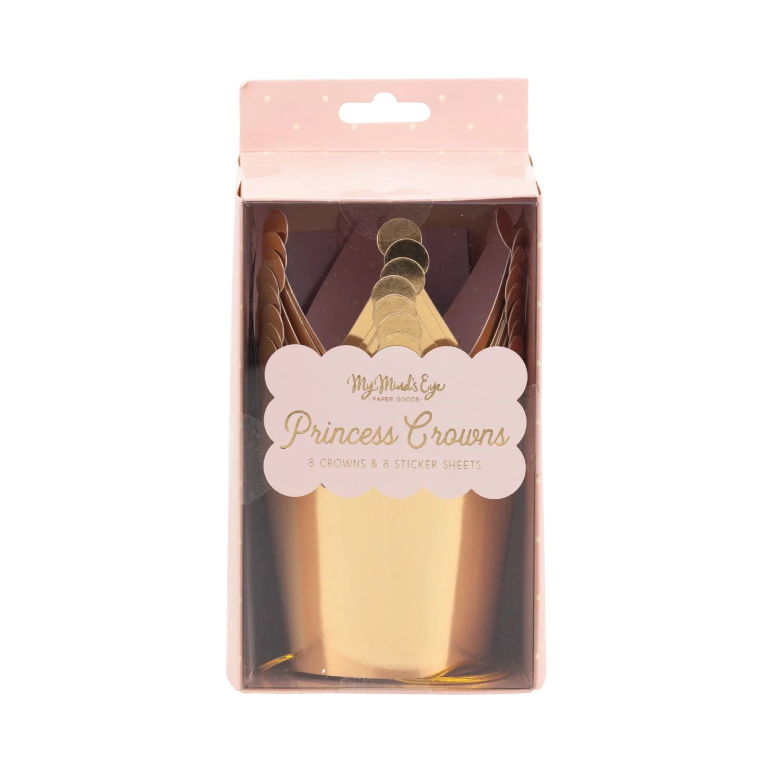 Gold Princess Crowns & Pink Sticker Sheets 8ct - Image 3