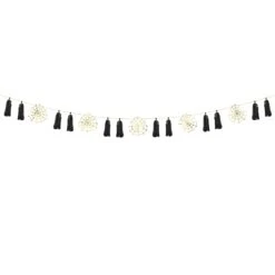Gold Spiderweb Tassel Garland 5.7ft