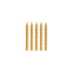 Creative Converting Gold Spiral Birthday Candles