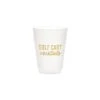White Golf Cart Cocktails Frosted Plastic Cups 6ct