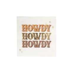 Brown Howdy Howdy Howdy Dessert Napkins 18ct