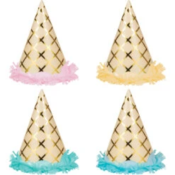 Creative Converting Ice Cream Cone Party Hats 8ct