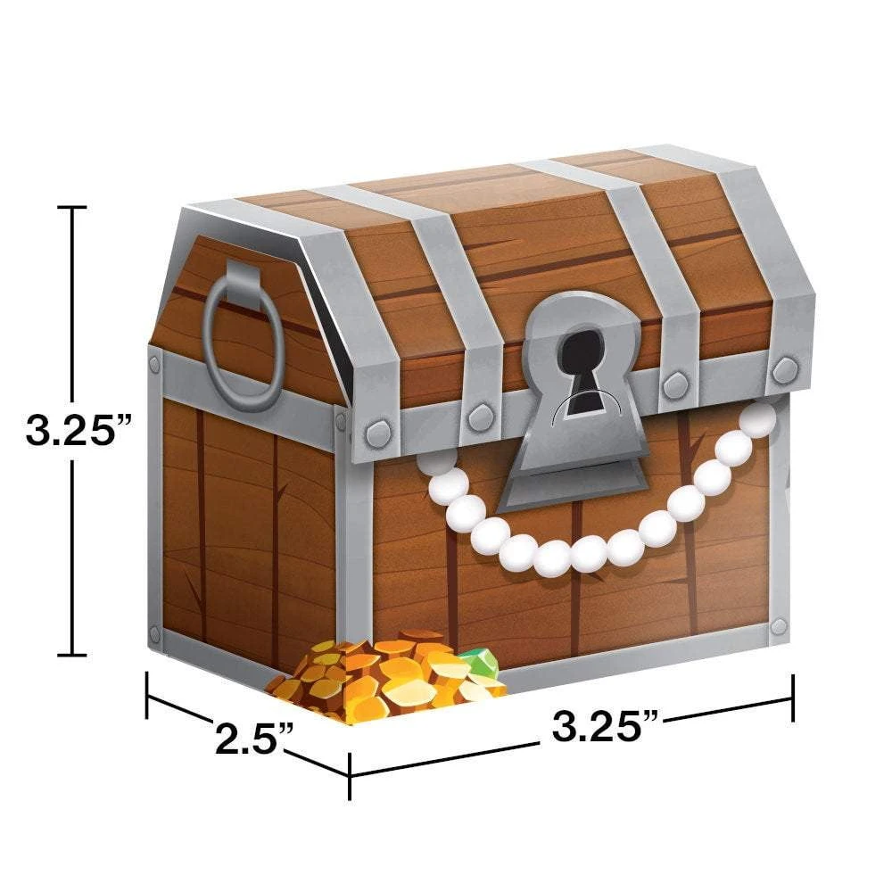 Creative Converting Treasure Island Pirate Chest Favor Boxes - Image 2