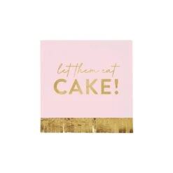 Let Them Eat Cake Fringed Dessert Napkins 20ct