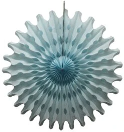 Light Blue Tissue Paper Fan 18"