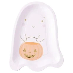 Little Ghoul Ghost Lunch Plates 8ct