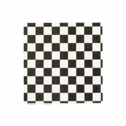 Black & White Checkered Lunch Napkins 16ct