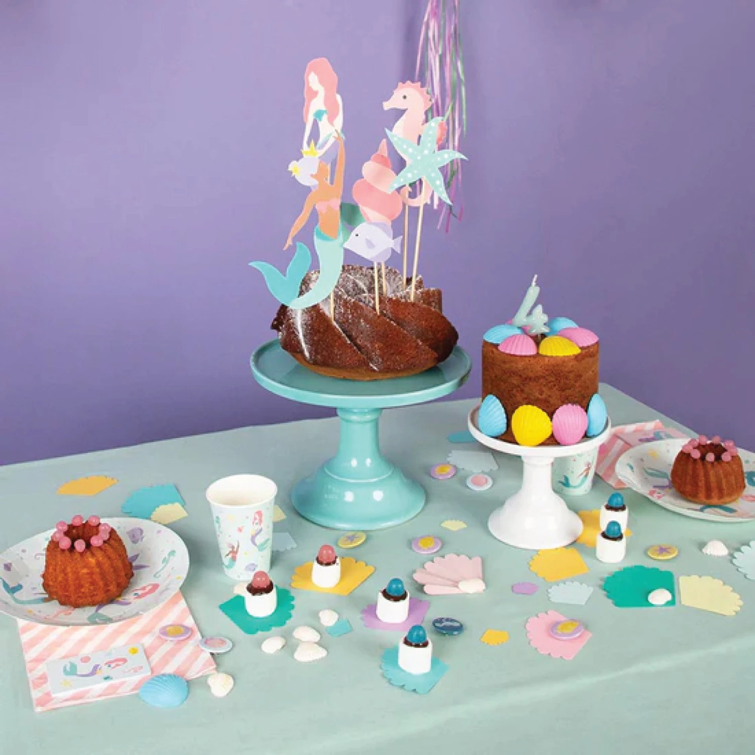 Magical Mermaid Cake Toppers 7ct - Image 2