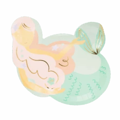 Mermaid Shaped Lunch Plates 8ct