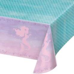 Creative Converting Shimmer Mermaid Plastic Table Cover