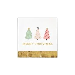 Whimsical Merry Christmas Trees Dessert Napkins 20ct