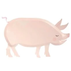 Meri-Meri On The Farm Pig Dessert Plates 12ct