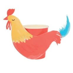 Meri-Meri On The Farm Rooster Paper Cups 8ct