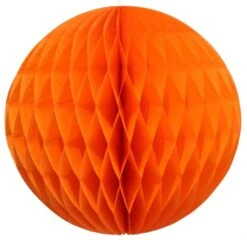 Orange Honeycomb Tissue Ball