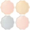 Meri-Meri Pastel Gingham Scalloped Dinner Plates 12ct
