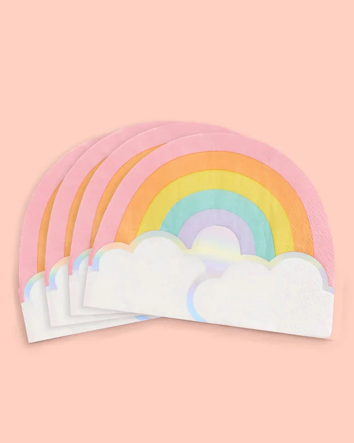 Pastel Rainbow & Clouds Lunch Napkins 25ct - Image 4