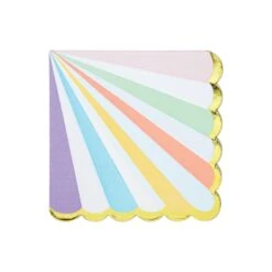 Creative Converting Pastel Striped Lunch Napkins 16ct