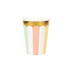 Creative Converting Pastel Striped Paper Cups 8ct