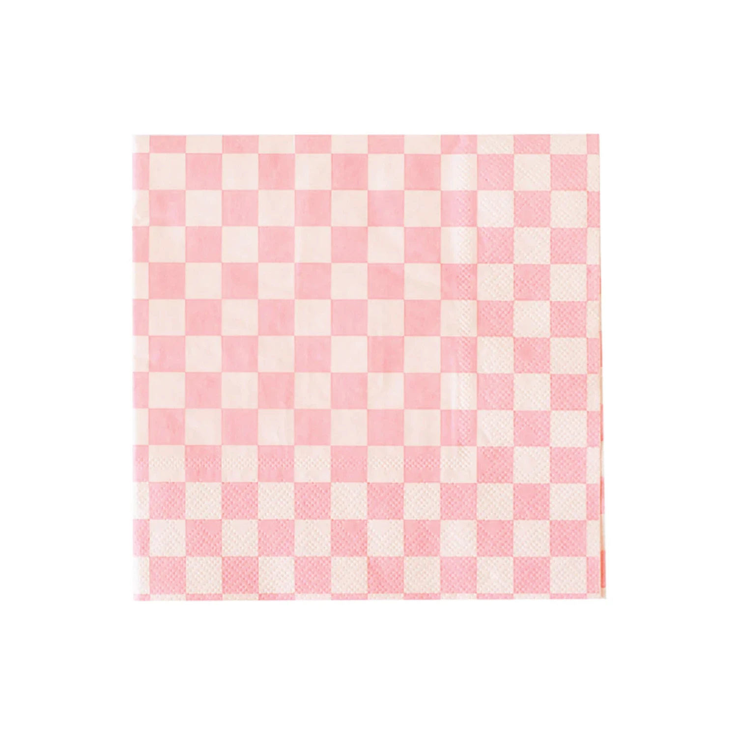 Pink Checkered Lunch Napkins 16ct