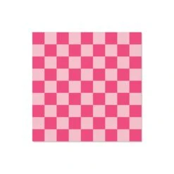 Hot Pink Checkered Lunch Napkins 20ct