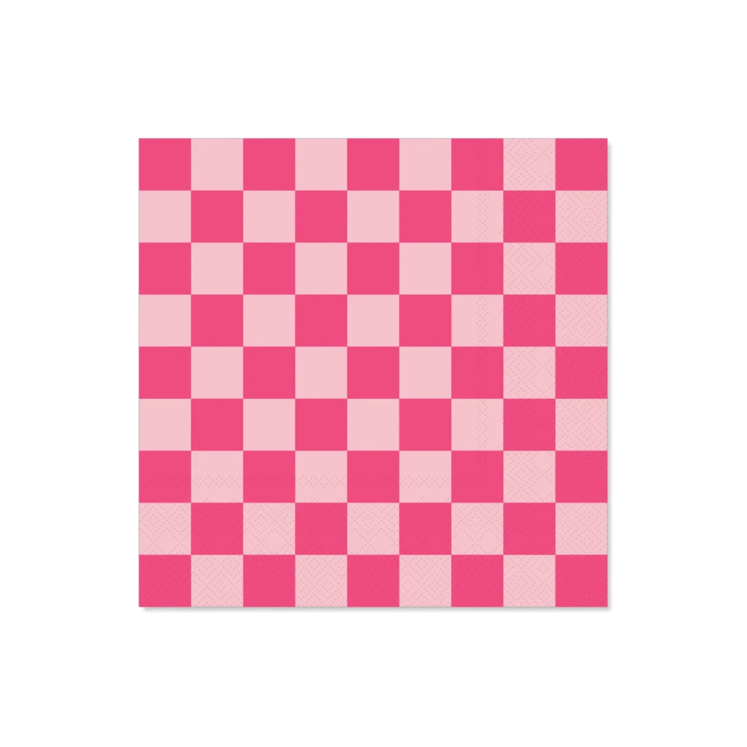 Hot Pink Checkered Lunch Napkins 20ct