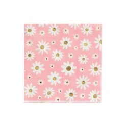 Groovy Pink Daisy Lunch Napkins 16ct