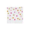 Pink & Orange Confetti Dessert Napkins 20ct