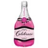 Pink Bubbly Wine Bottle Balloon 39in