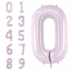 34" Purple Number Balloon 0-9