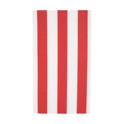 Cherry Red Cabana Striped Paper Guest Towels 20ct