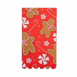 Red Gingerbread Man Paper Guest Towels 16ct