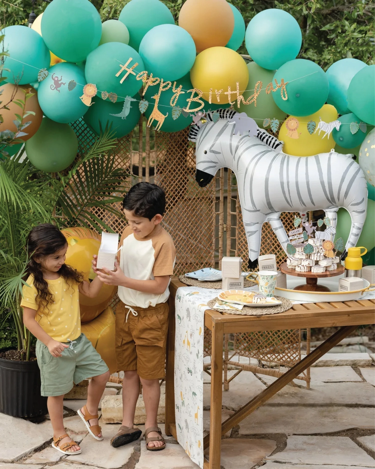 Safari Zebra Mylar Balloon 24in - Image 4