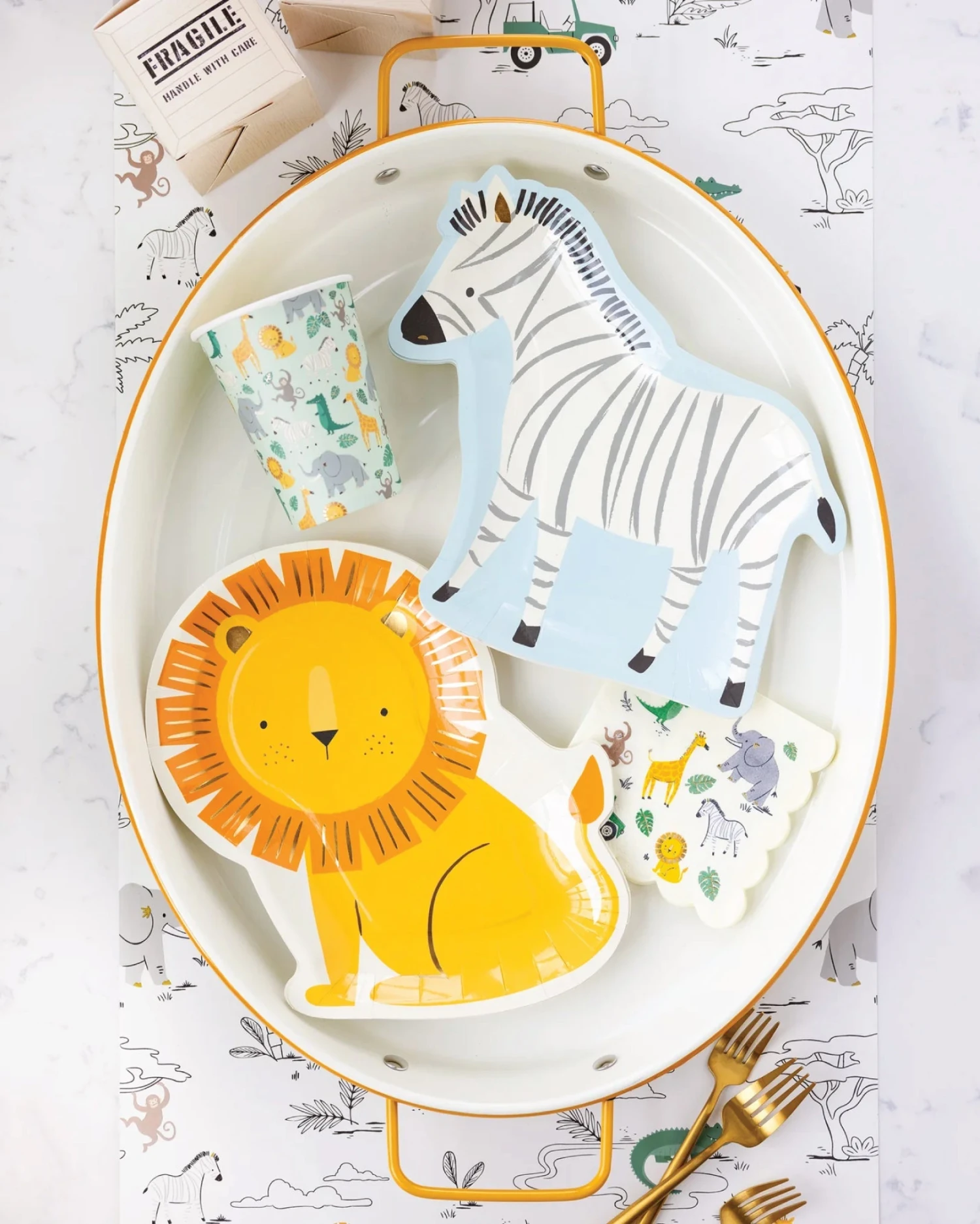 Safari Zebra Lunch Plates 8ct - Image 4