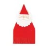 Santa Napkin Rings & Red Fringe Paper Guest Towels 18ct
