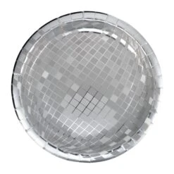 Silver Disco Ball Lunch Plates 8ct