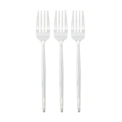 Modern Silver Plastic Forks 20ct
